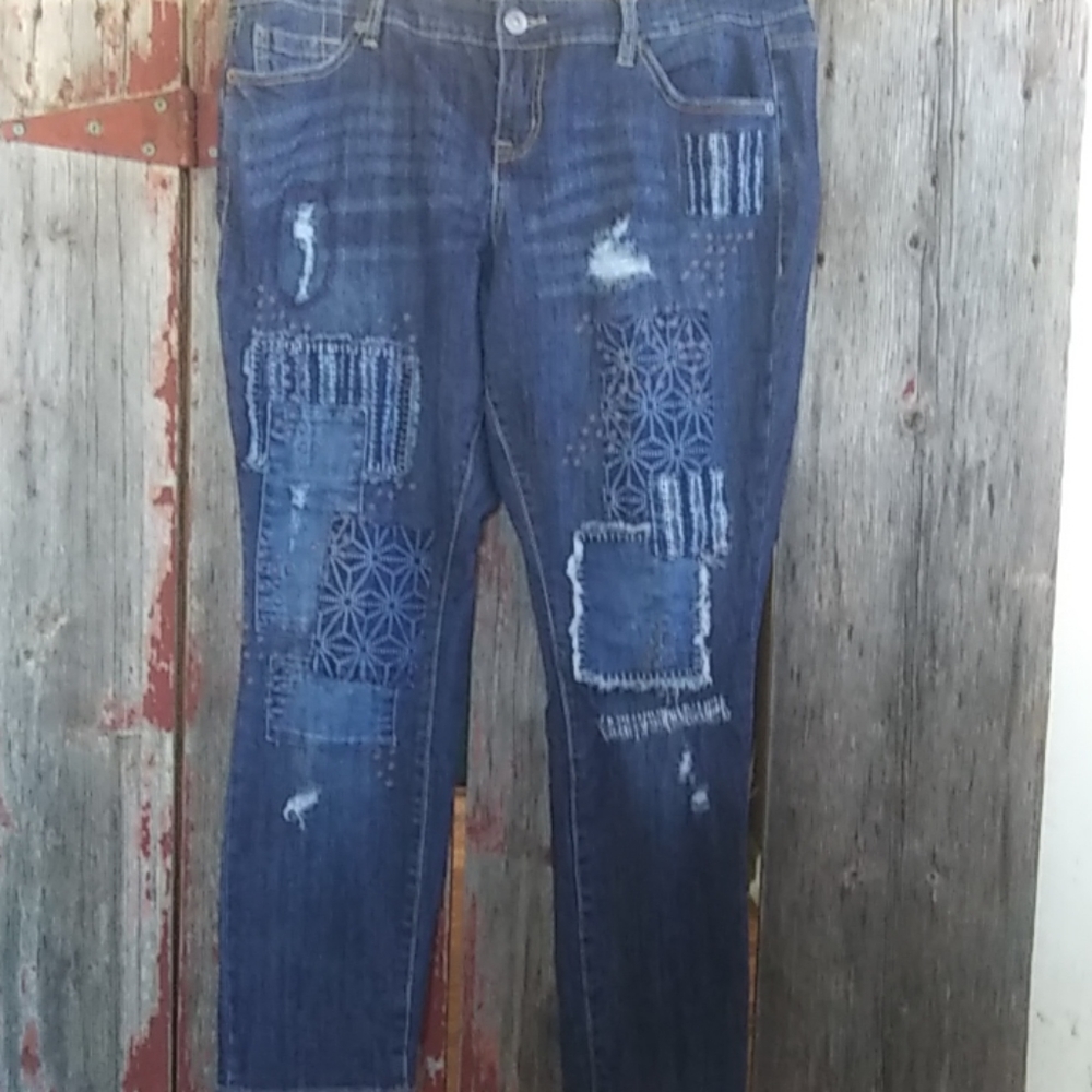 Torrid Patchwork Boyfriend Jeans